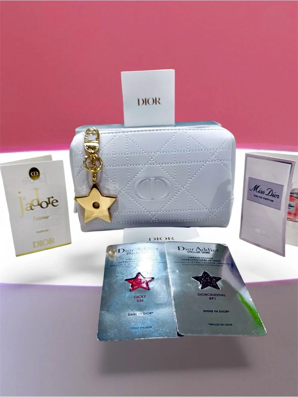 Dior Cosmetic case, Keychain, J’adore, Miss Dior, Addict Lip Shine. Luxury Gift